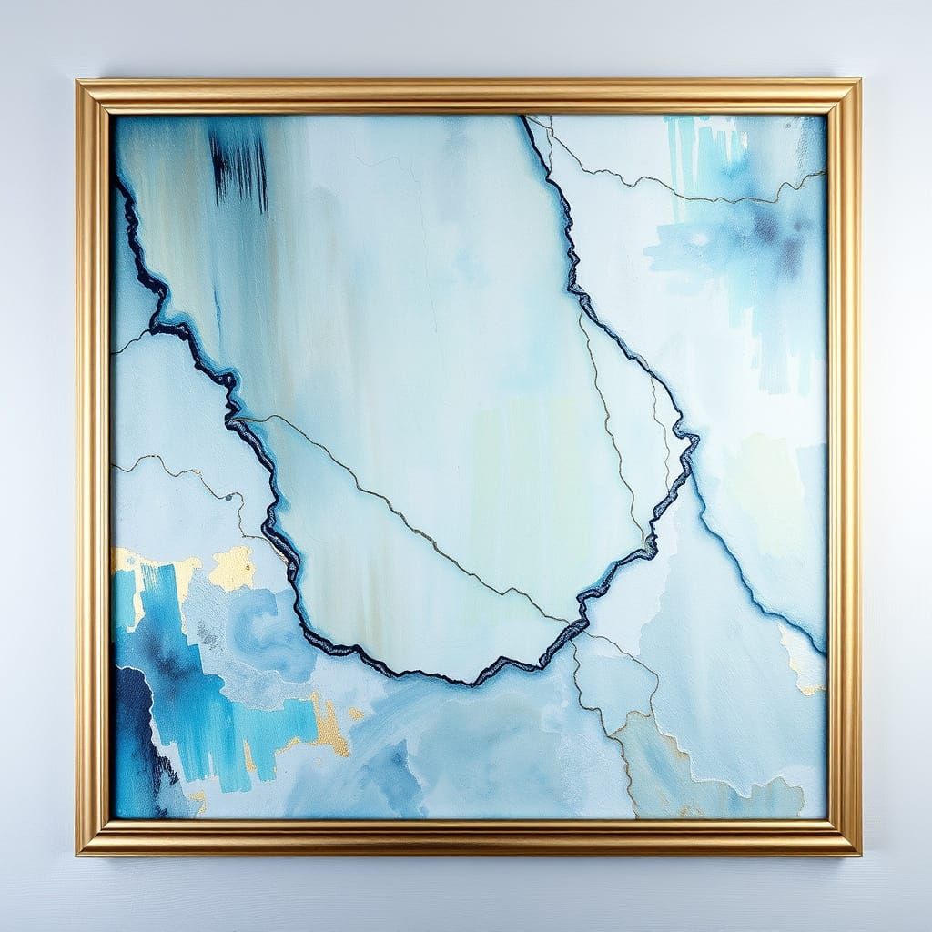 Ethereal Gouache Masterpiece with Labradorite Hues
