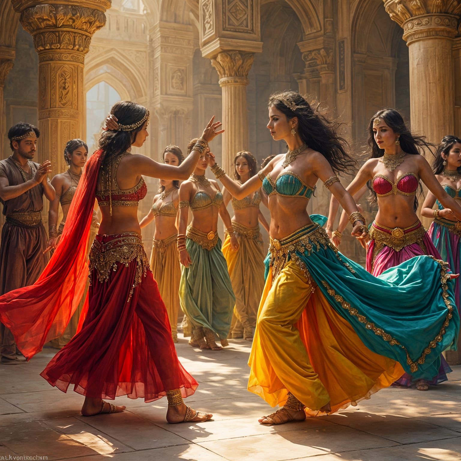 Belly Dancers Perform for a Prince