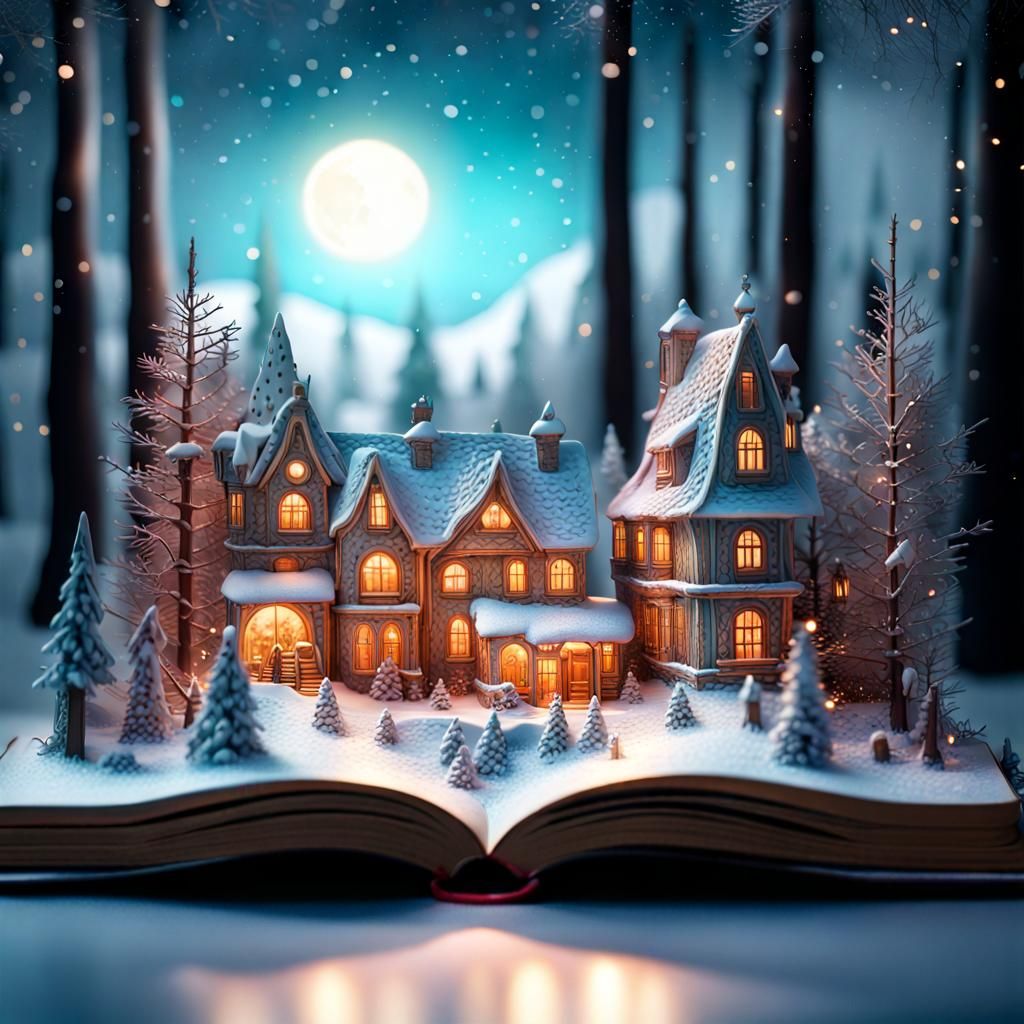 Magical Christmas Pop-Up World in 3D