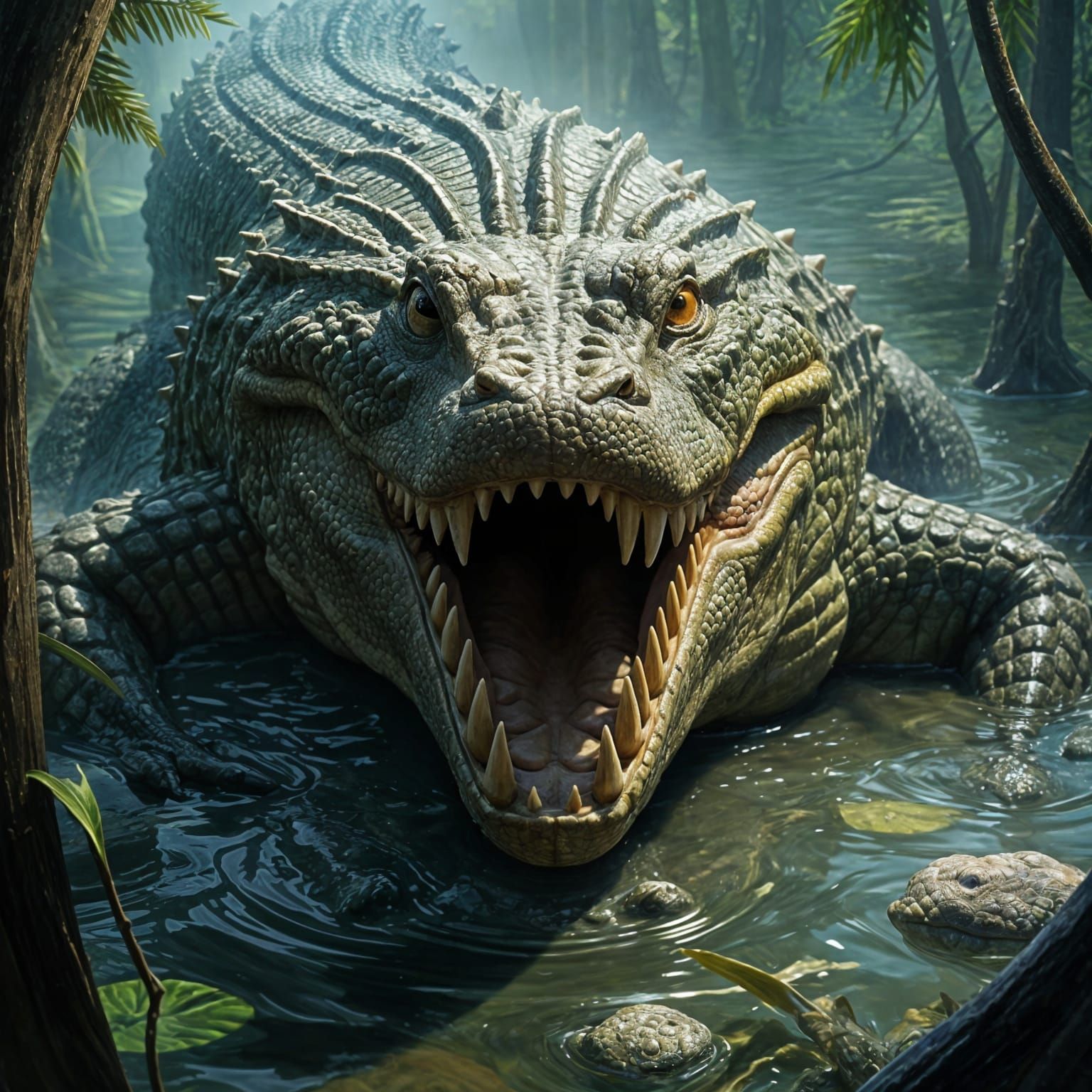 Highly Detailed Crocodile Image