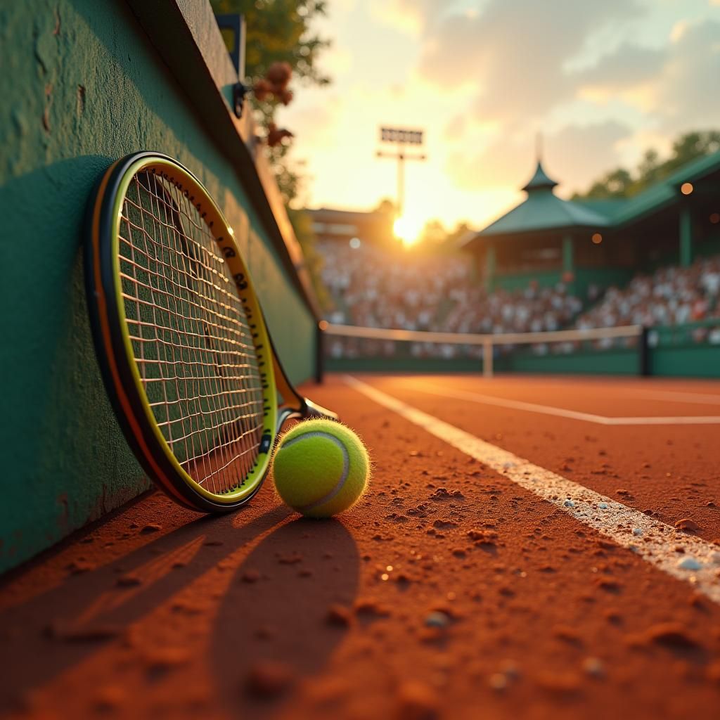Rolland Garros Stadium at Dusk: A Cinematic Scene