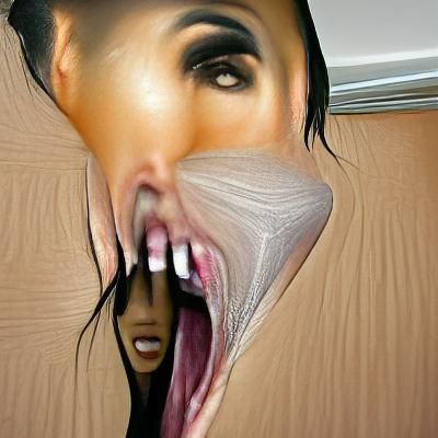 Distressed Kim Kardashian Portrait