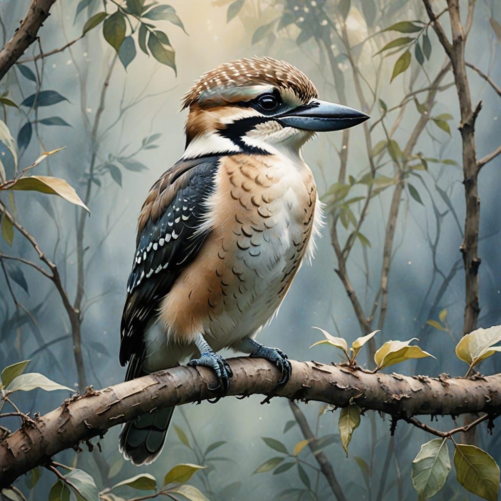 Serene Australian Wildlife in Watercolor