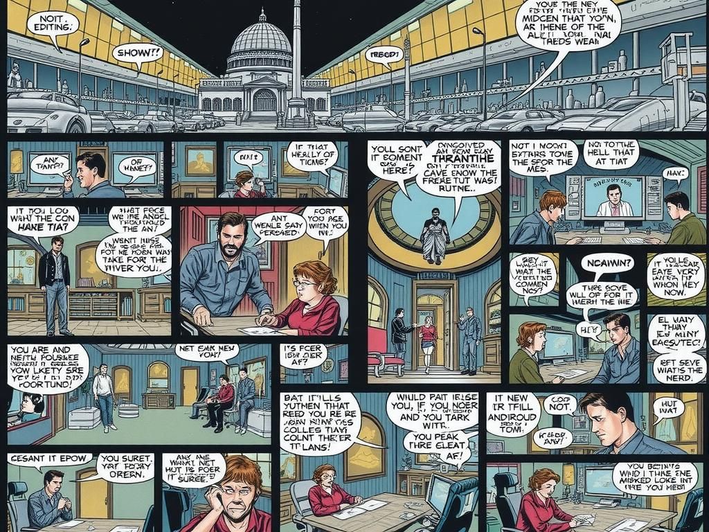 Virtual Reality HoloViz Studio Nightmare in Cyberpunk Style