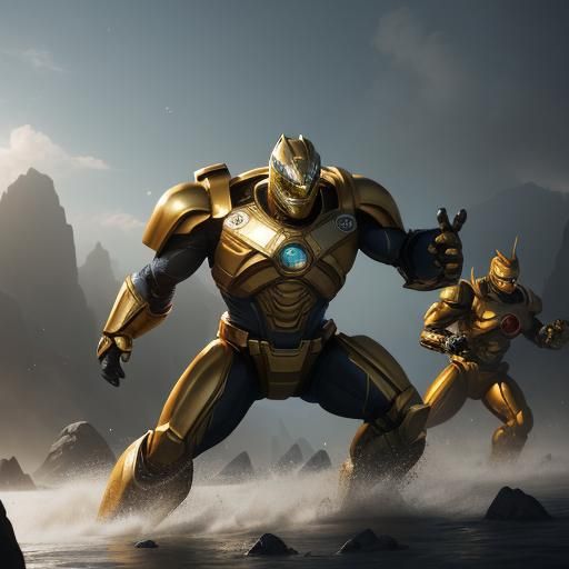 Power Rangers in Open World: 3D Cinematic Art