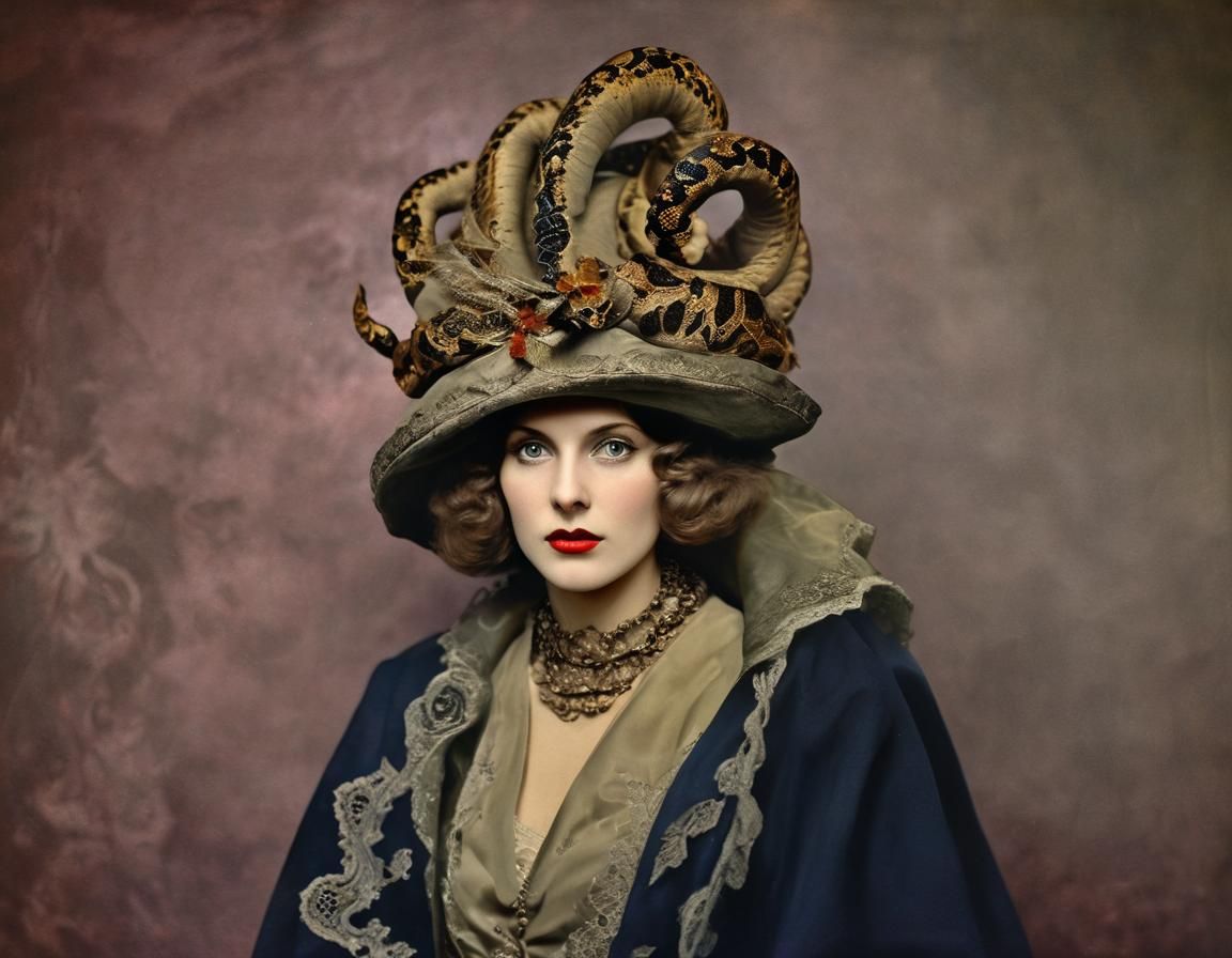 Serpent Crone in Windswept Glamour Photography