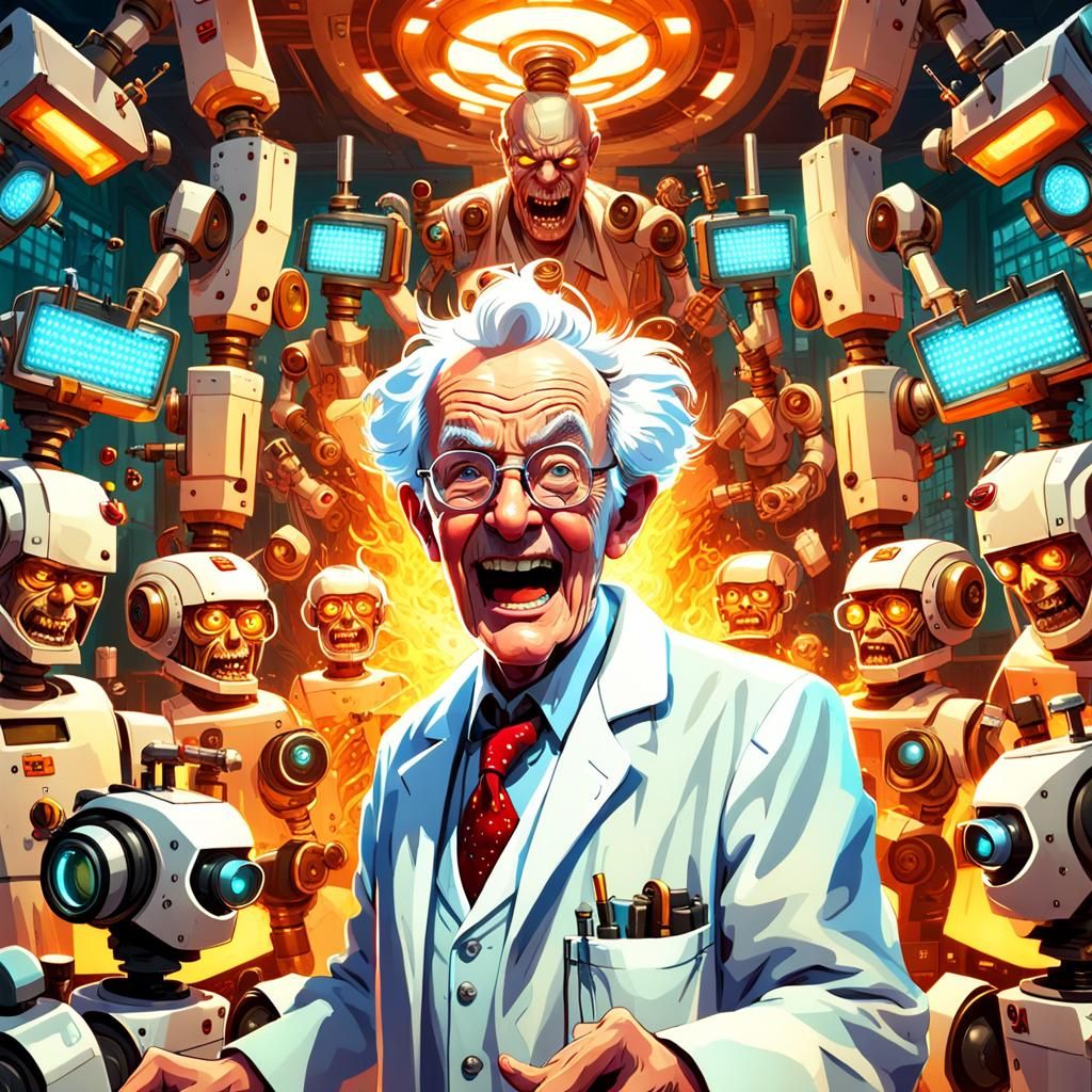 Dr. Marvin "Mechlord" Mechler reveals his army of cybernetic supermen