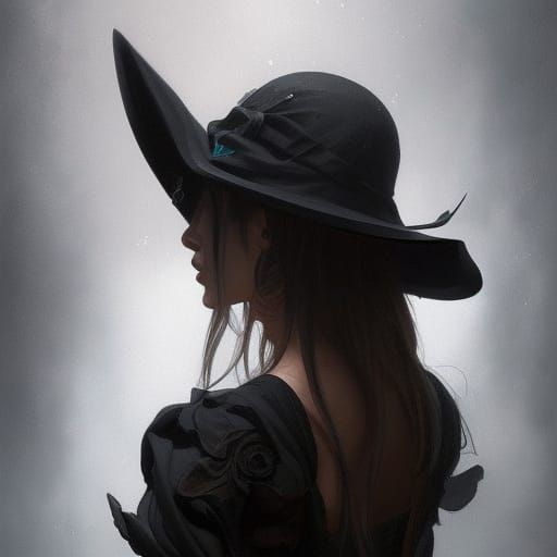 Demon Possessed Woman Portrait in Art Nouveau Style