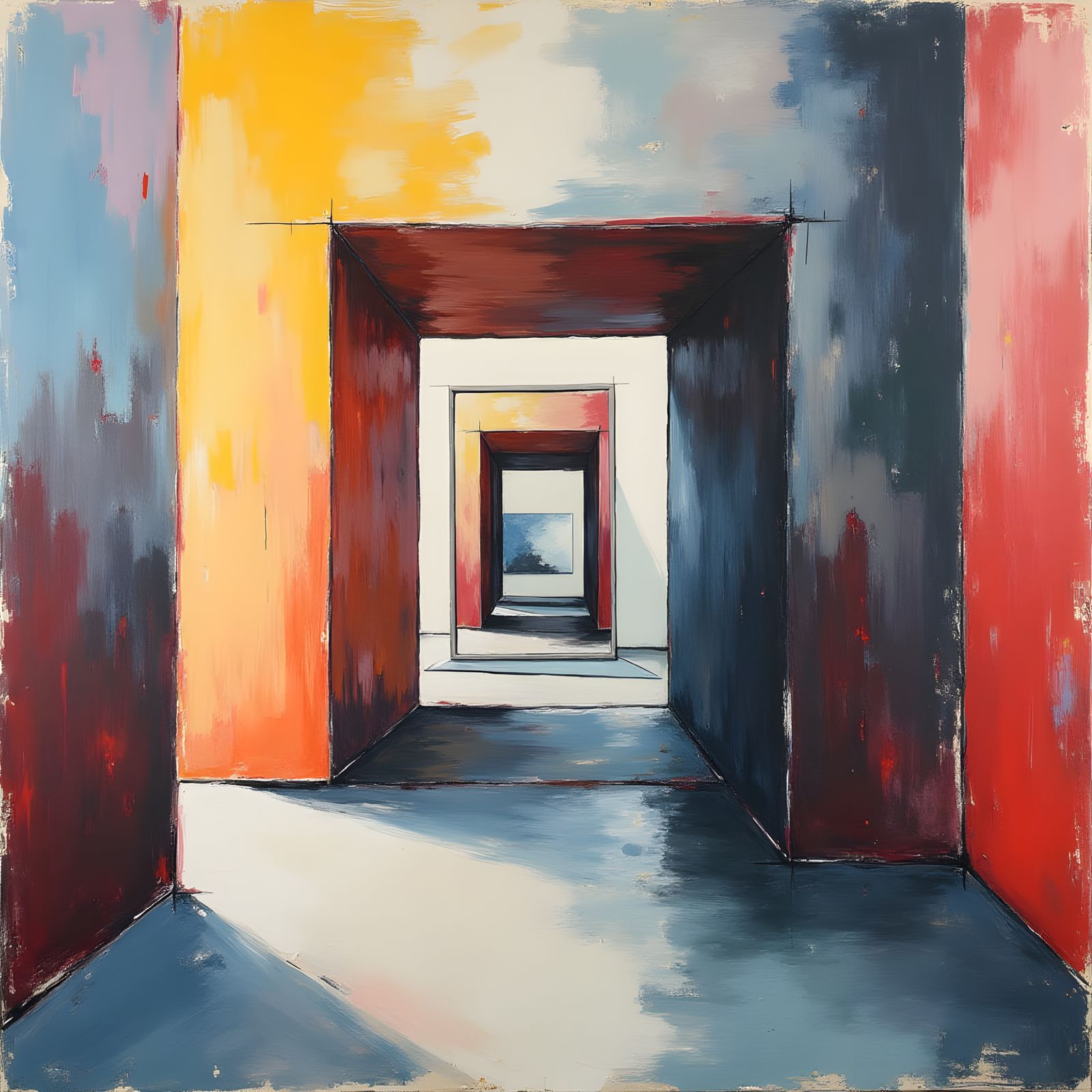 Surreal Masterpiece with Gouache and Watercolor Techniques