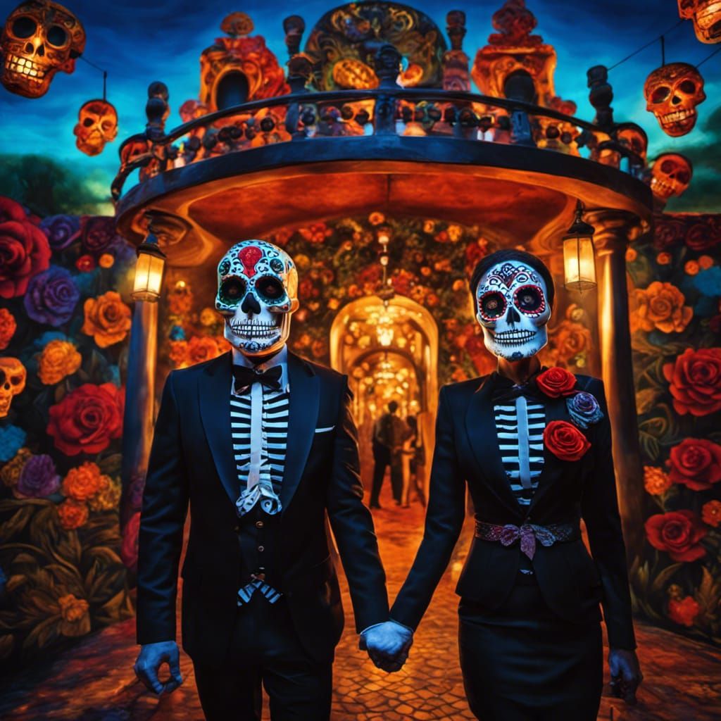 Day of the Dead Sugar Skull Mural Art