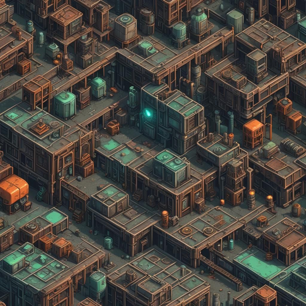 Isometric Level Design: Refinery