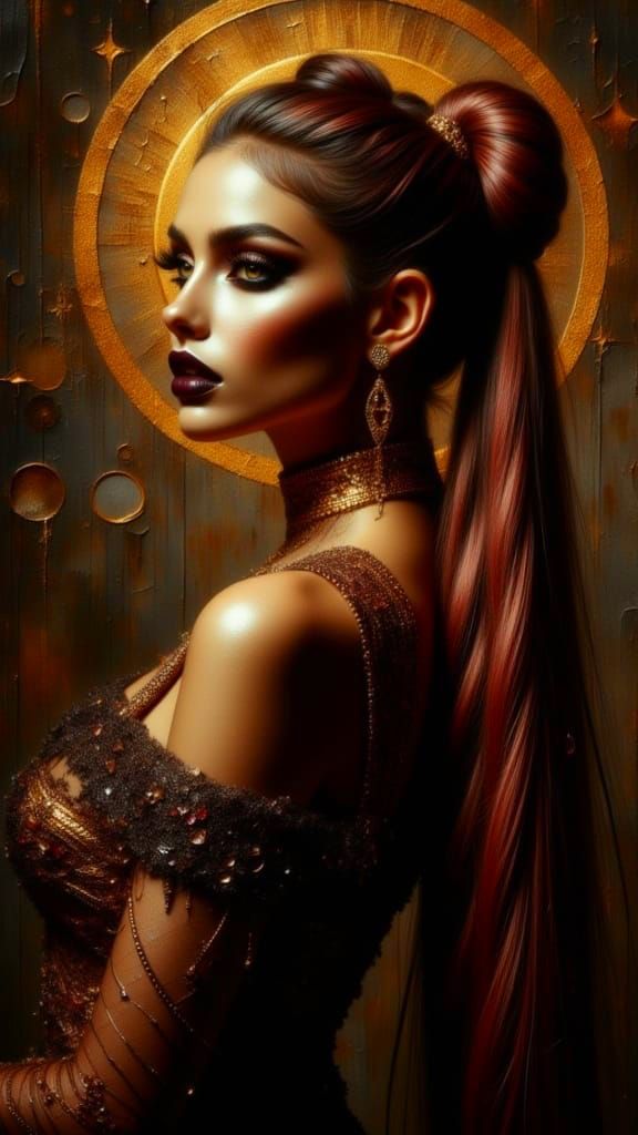 Mystical Goddess with Divine Opulence Braided Hair