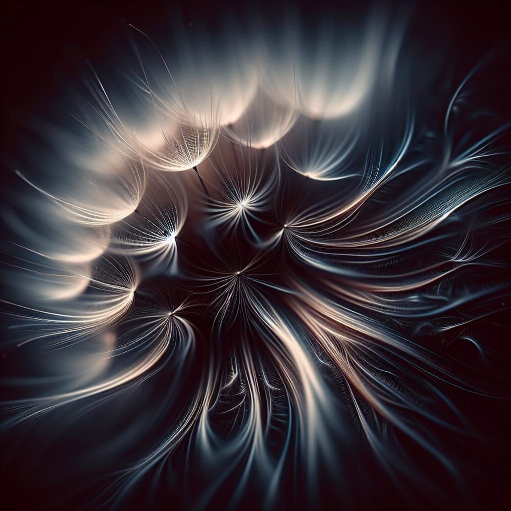 Cinematic Macro Photography of Dandelion Flower Details