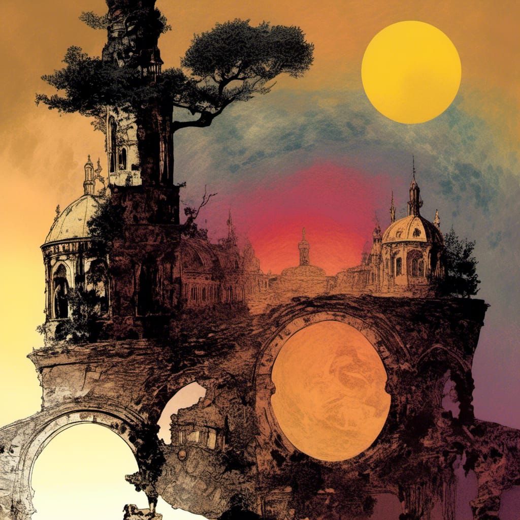 Rotunda and Viaduct Arch in Art Nouveau Style