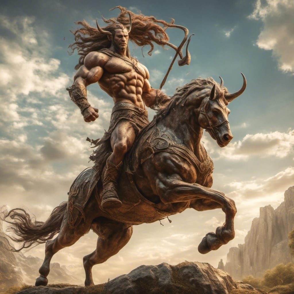 Rearing Centaur in Fantasy Art Style