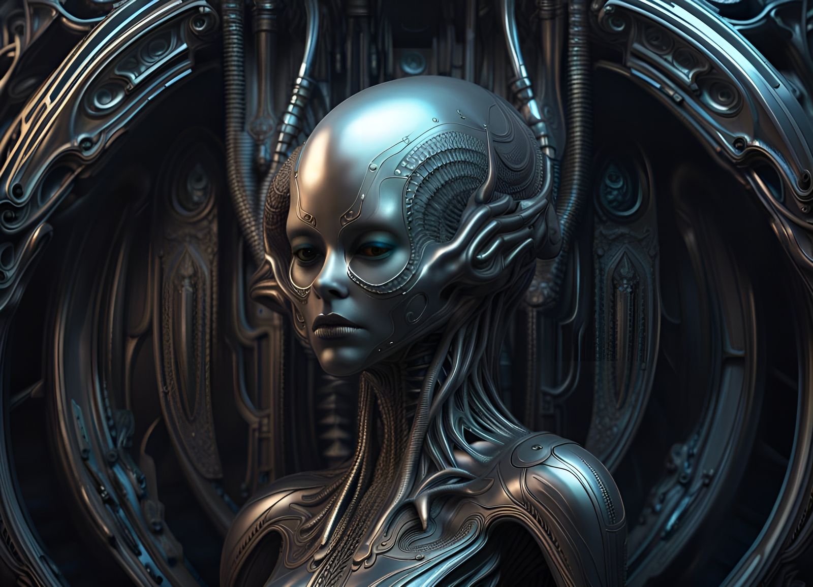 Otherworldly Entity in Liminal Space, Detailed Fantasy Art