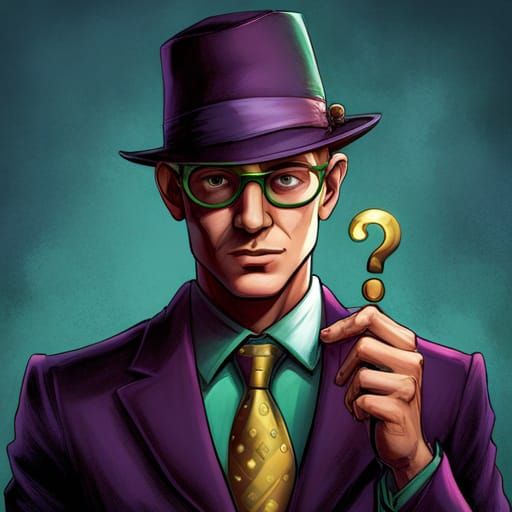 Enigma: The Enigmatic Riddler with Green Cloak