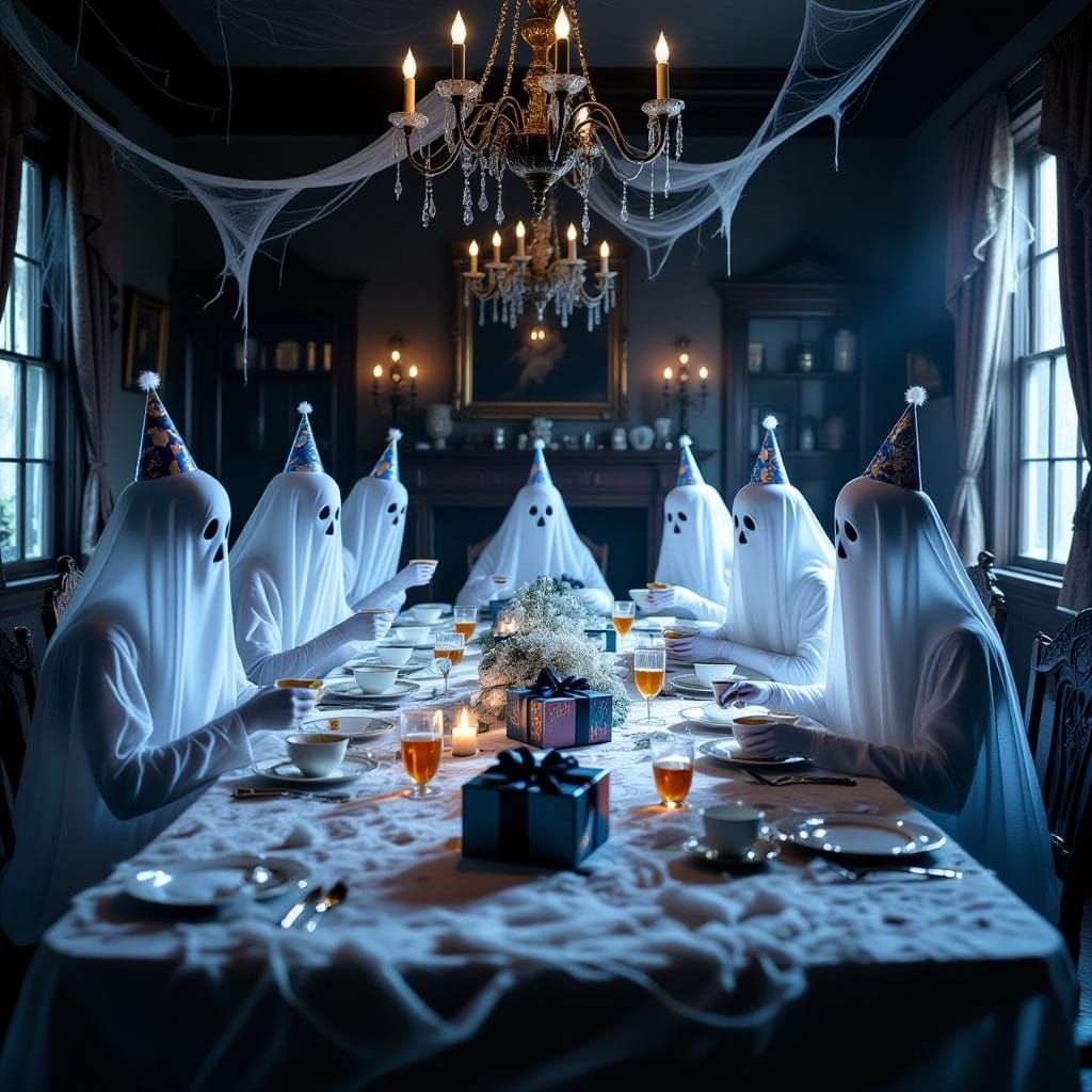 Haunted Mansion Ghostly Birthday Banquet Scene