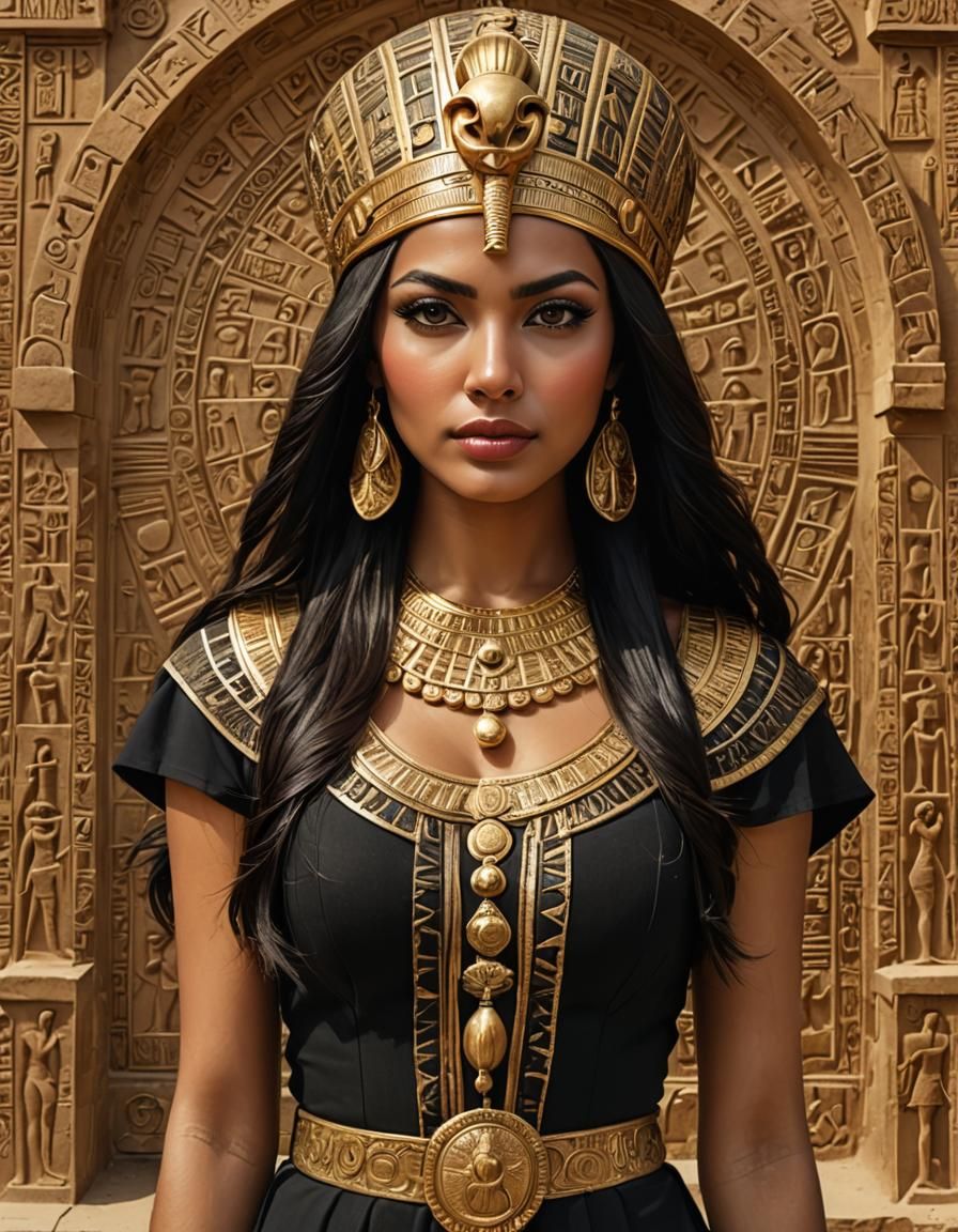 Indonesian Beauty in Ancient Egypt, Raw Photo
