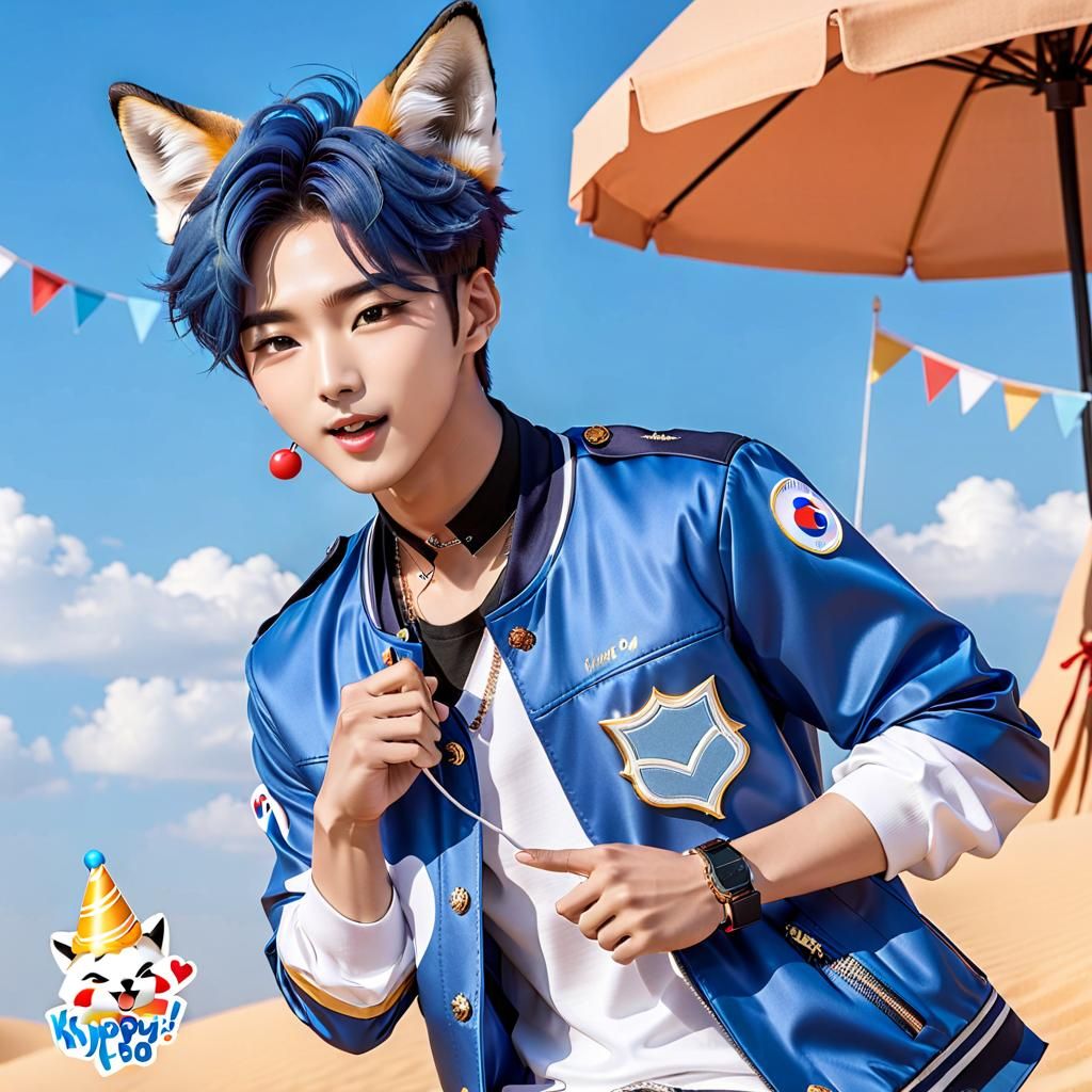 Cute K-Pop Desert Fox Boy Celebrates Birthday
