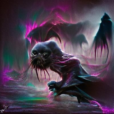 Sinister Nightmare Cthulhu in Fantasy Illustration Style