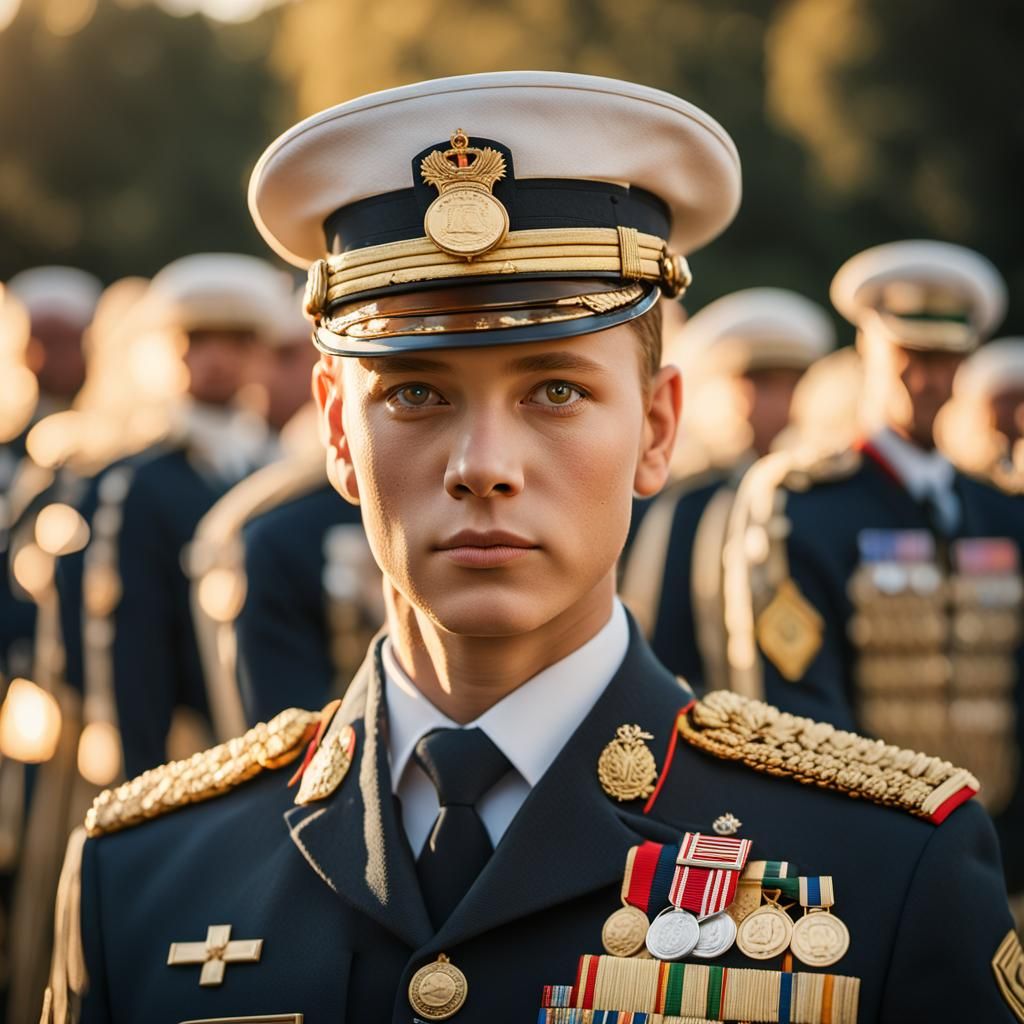 Formal Portrait of a Modern General in Uniform