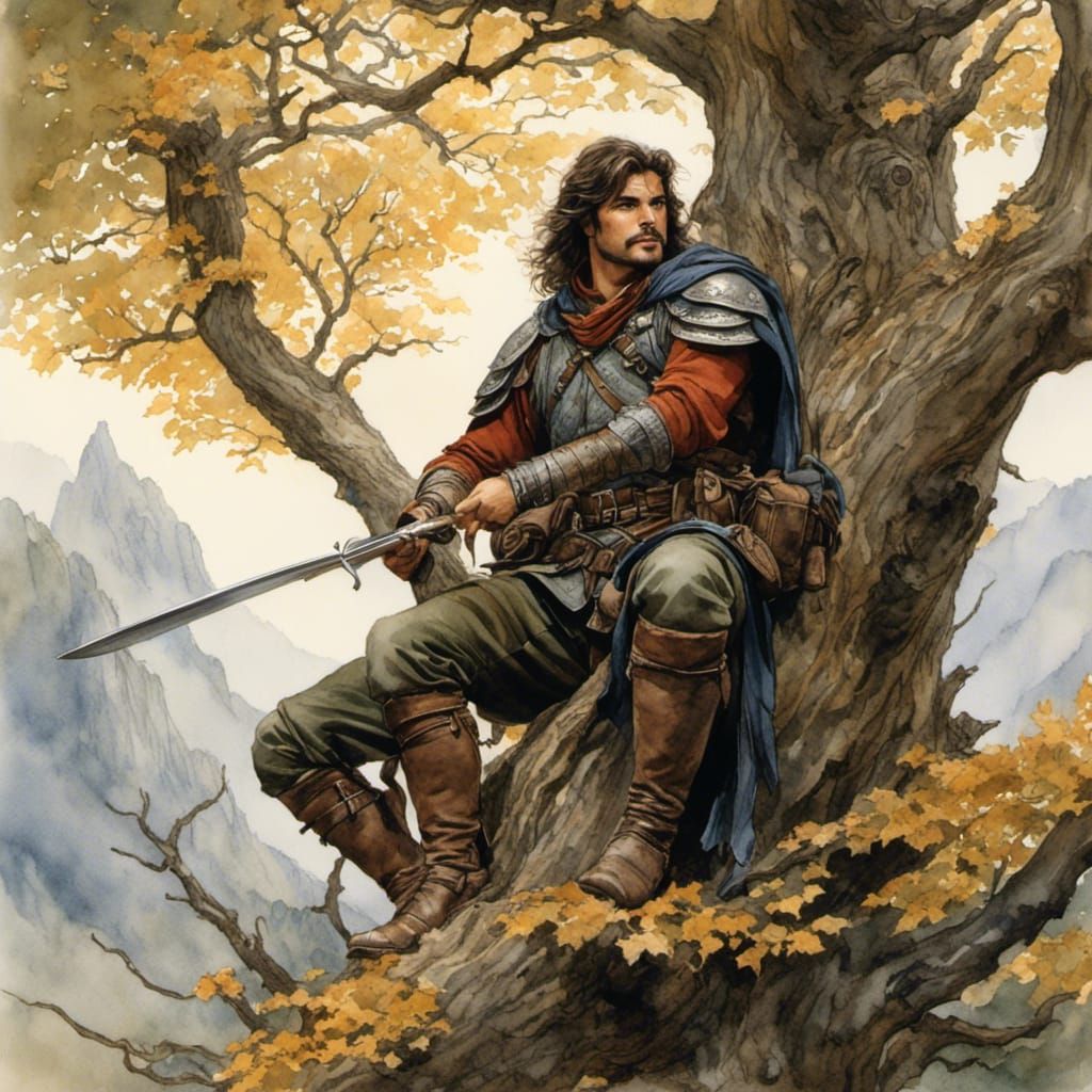 It looks like a three legged man, but it is in fact two people. One mostly obscured by the other.