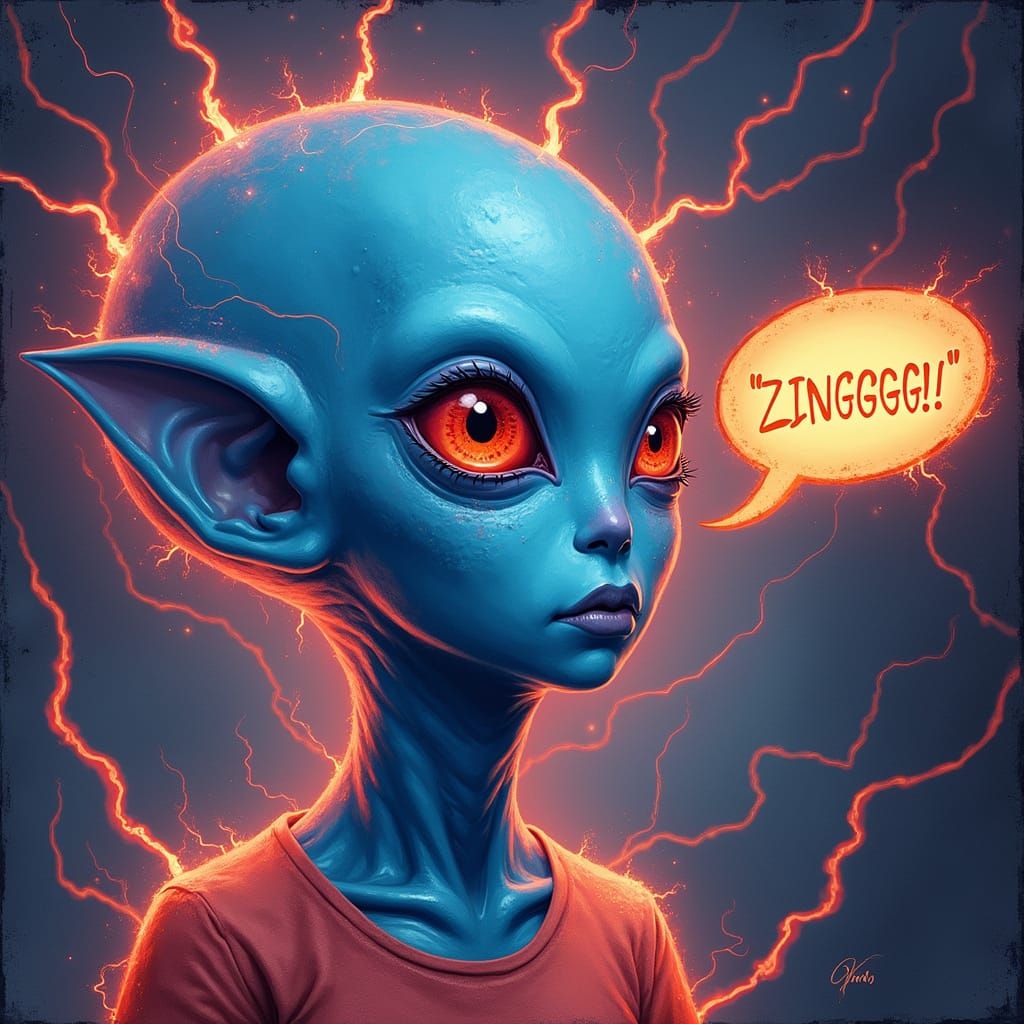 Magic Surrealism Alien Utters Electric ZINGGGG