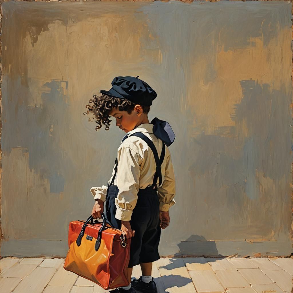 Boy with Shabbat Treats: Rockwell Meets Rothko