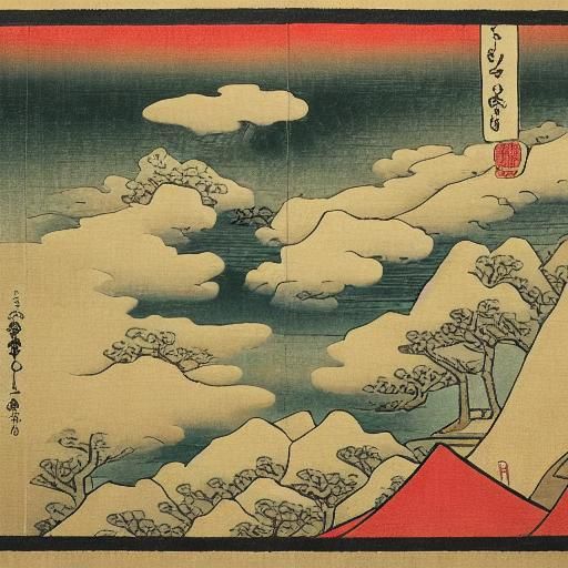 Samurai Drinking Sencha in Ukiyo-e Style