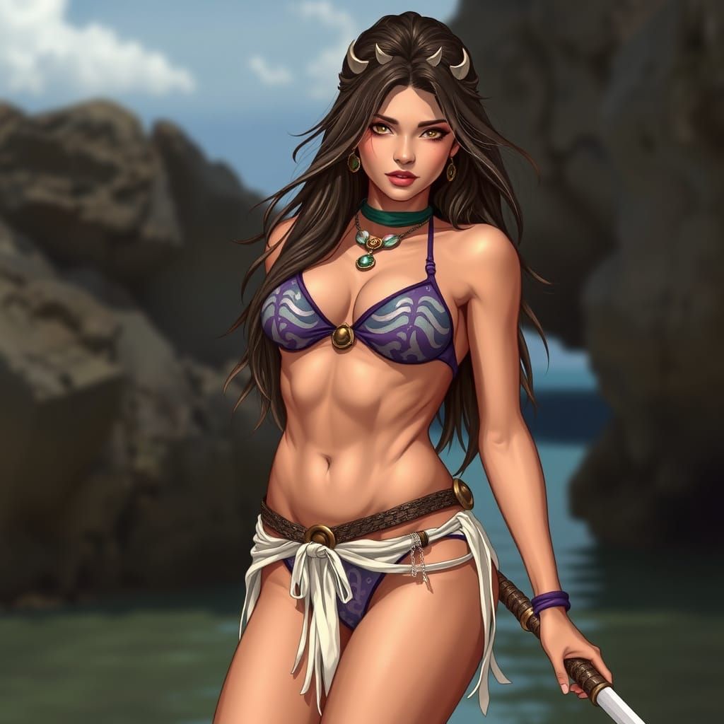 Stunning Bikini Warrior Character Sheet