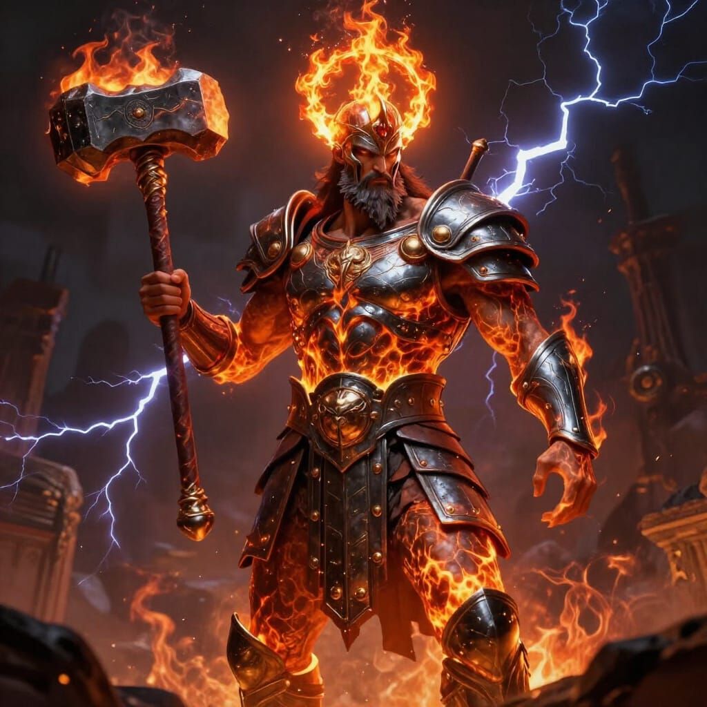 Infernal Titan God of Fire and Lightning