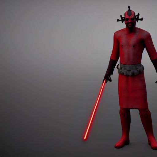 Darth Maul 3D Render with Dramatic Shading
