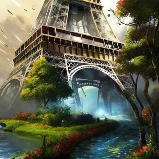 Paris Overtaken by Nature: Fantasy Art in Unreal Engine
