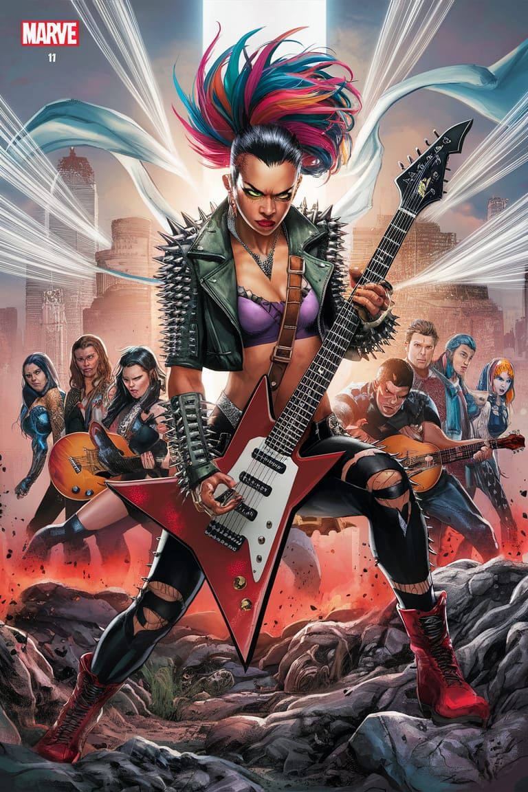 Fierce Rocker on Comic Book Cover