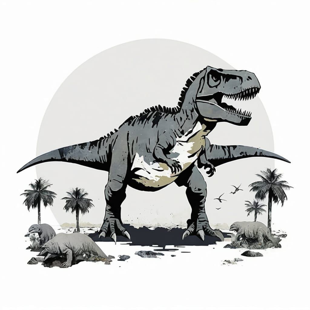 Jurassic World: Expressionist Impasto Encaustic Painting