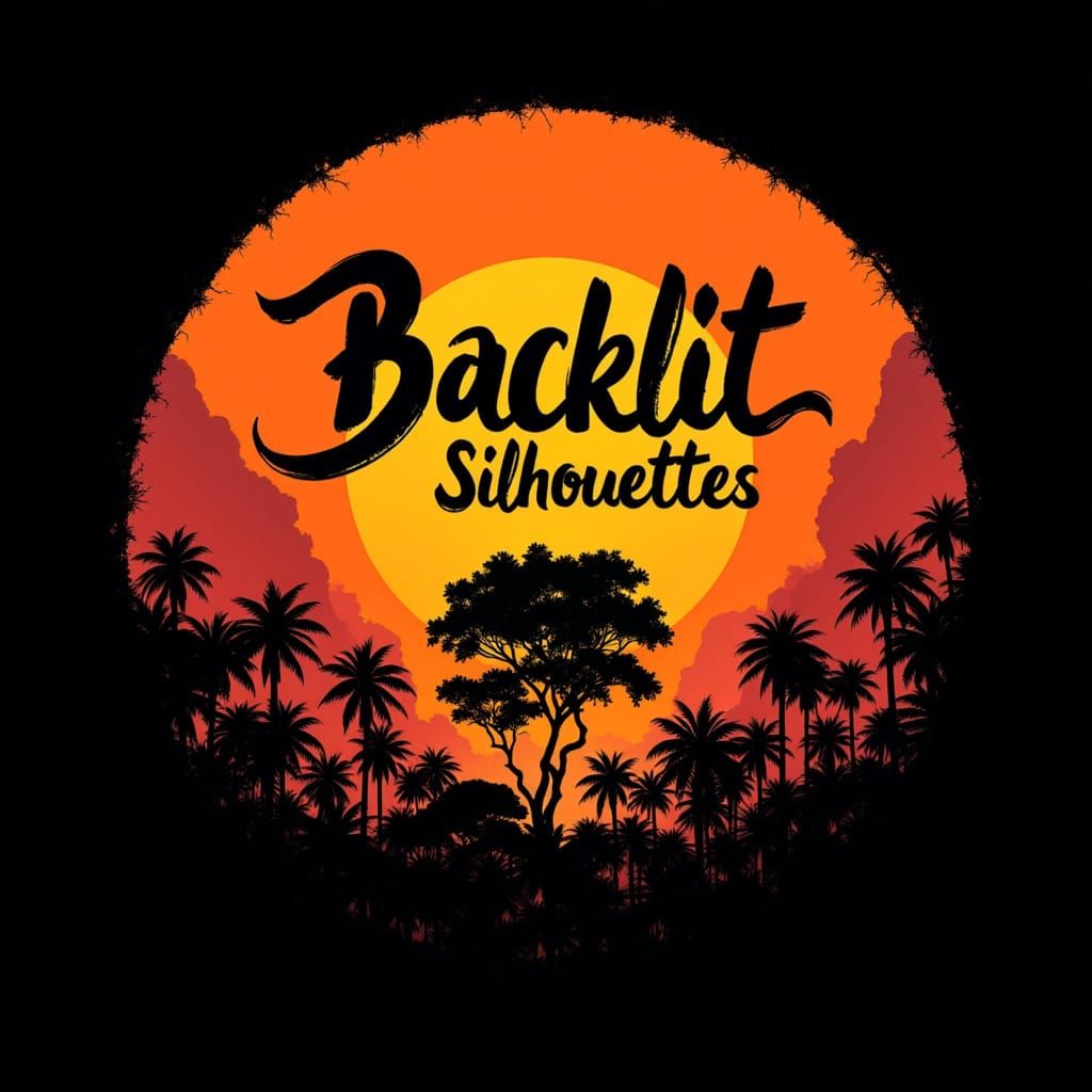 Backlit Silhouettes Logo in Vietnam Sunset