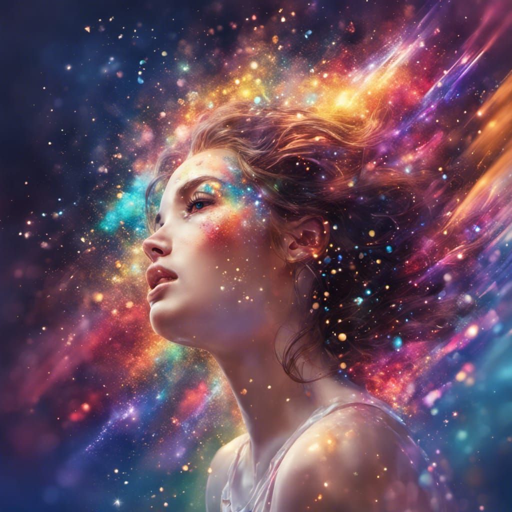 Sparkling Galaxy in Hyperrealistic Splash Art