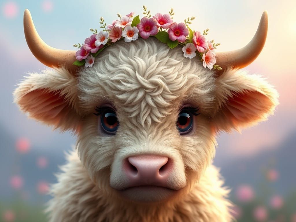 🥈Fluffy highland cow