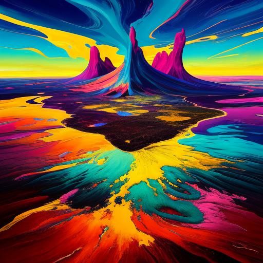 Surreal Dreamscape in Fauvist Expressionism