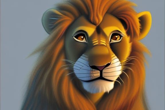 Lion King Simba Presentation in Disney Animation Style