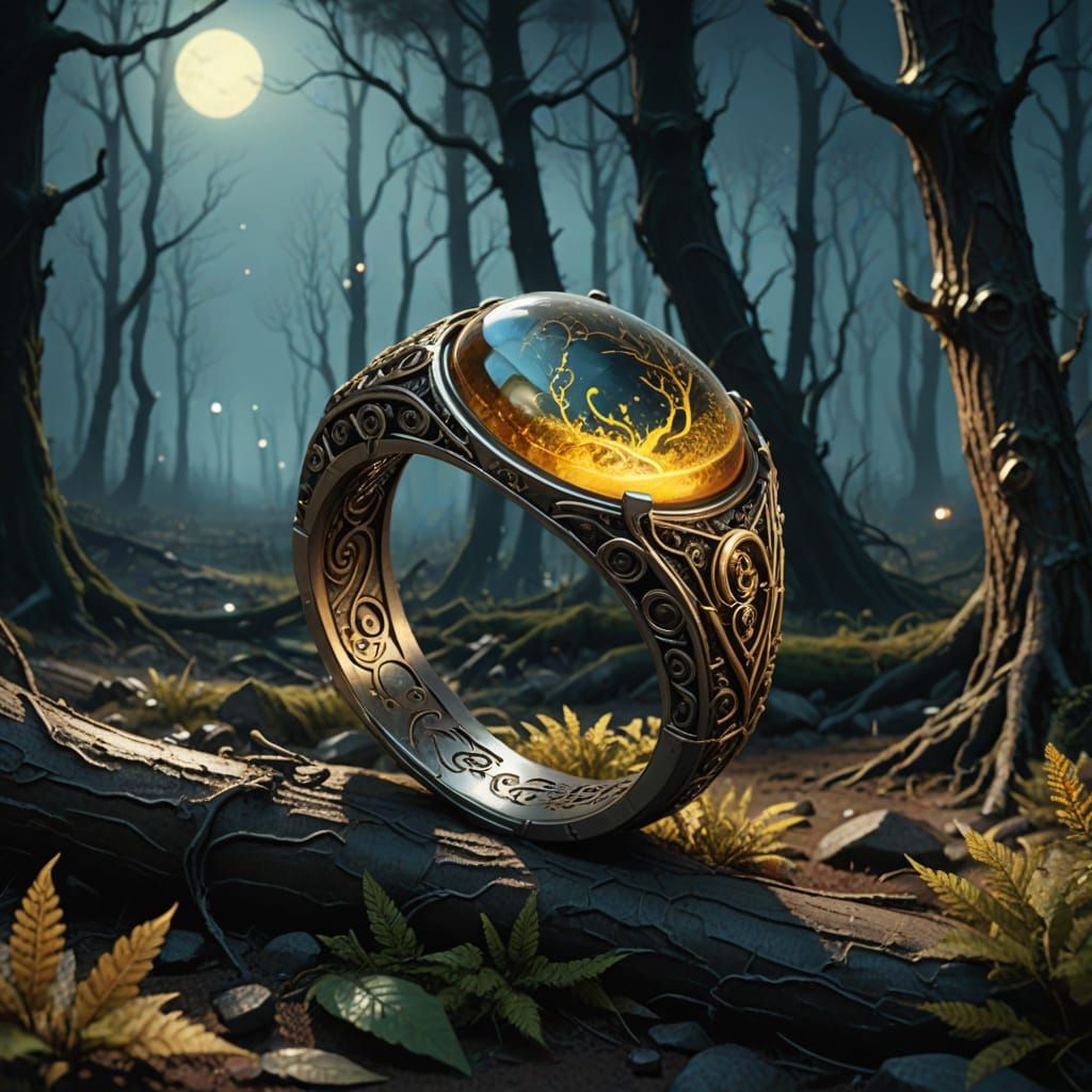 Ethereal Elven Ring Illuminates Love Letter in Dark Fantasy ...