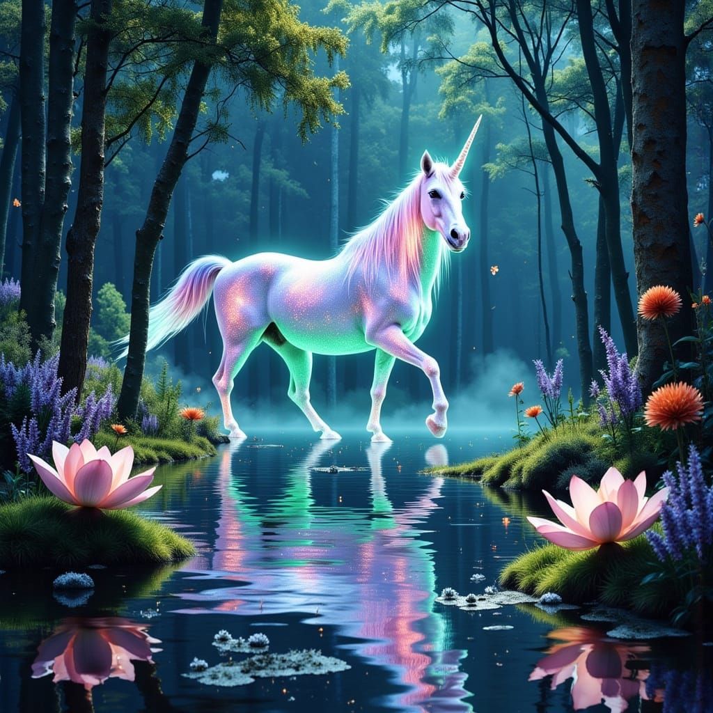 A mystical unicorn