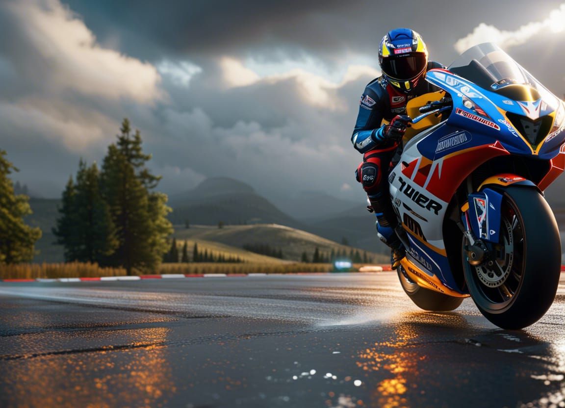MotoGP Racer on Sportbike in Unreal Engine 5