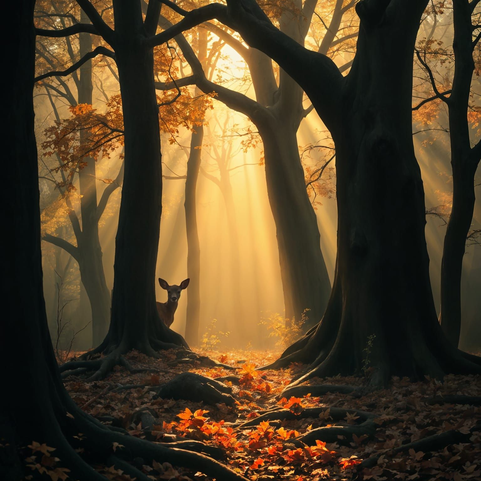 The Mist is Rising in an Ancient Forest