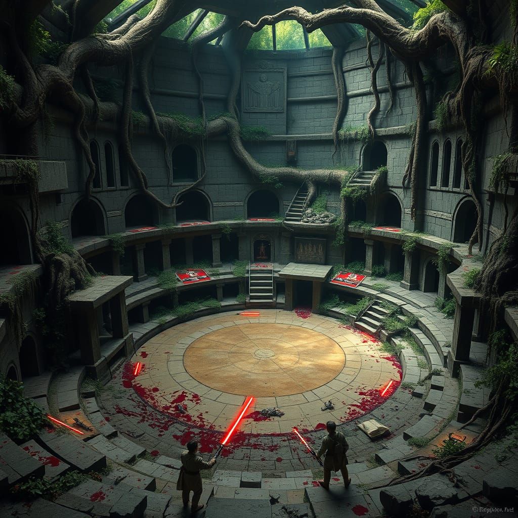 Ancient Ruins of Tulak Hord's Arena in a Dark, Mysterious At...