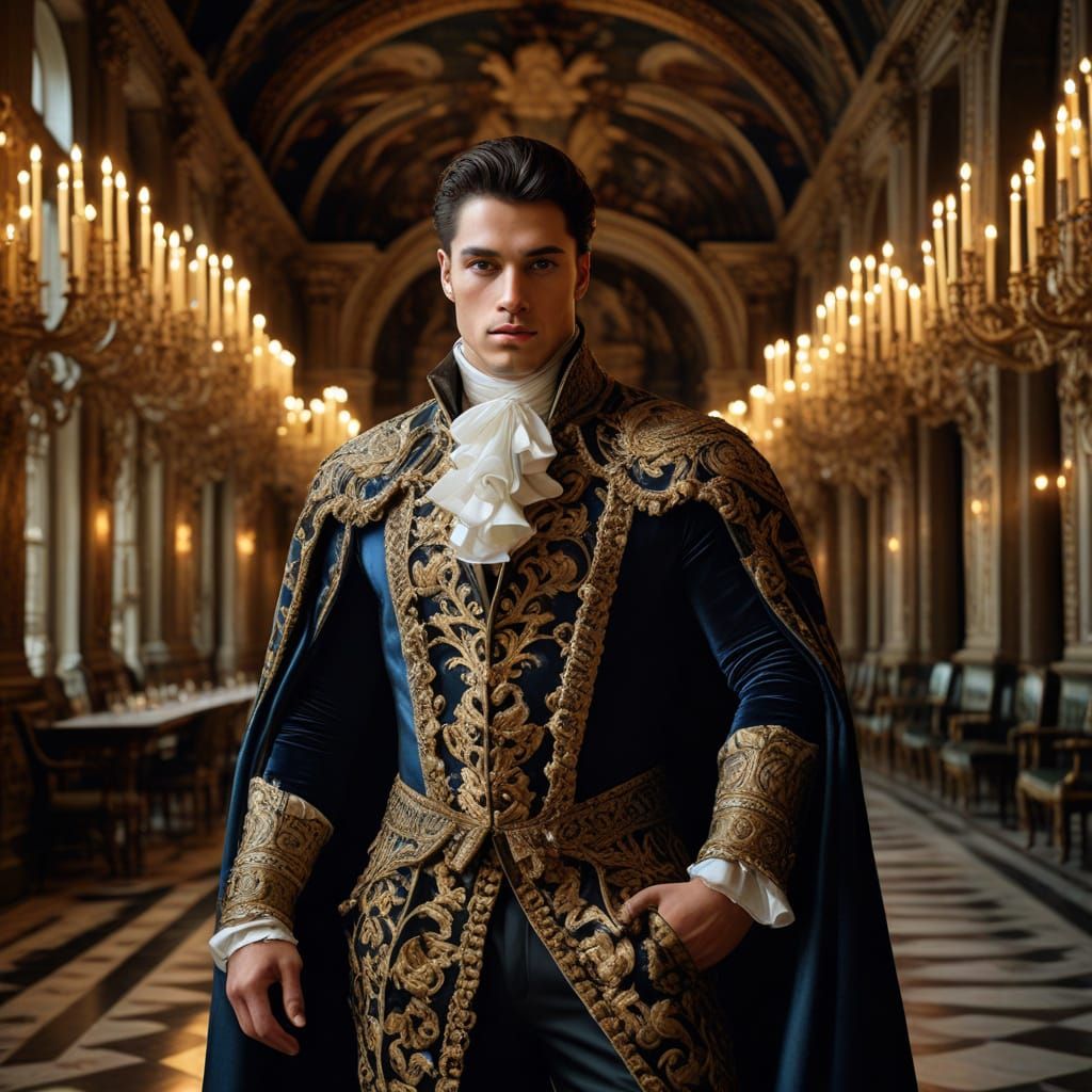 Elegant Young Nobleman in Baroque Attire