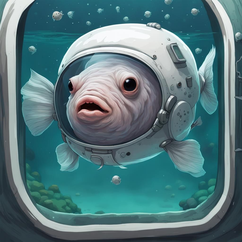 Blobfish Astronaut Underwater Adventure