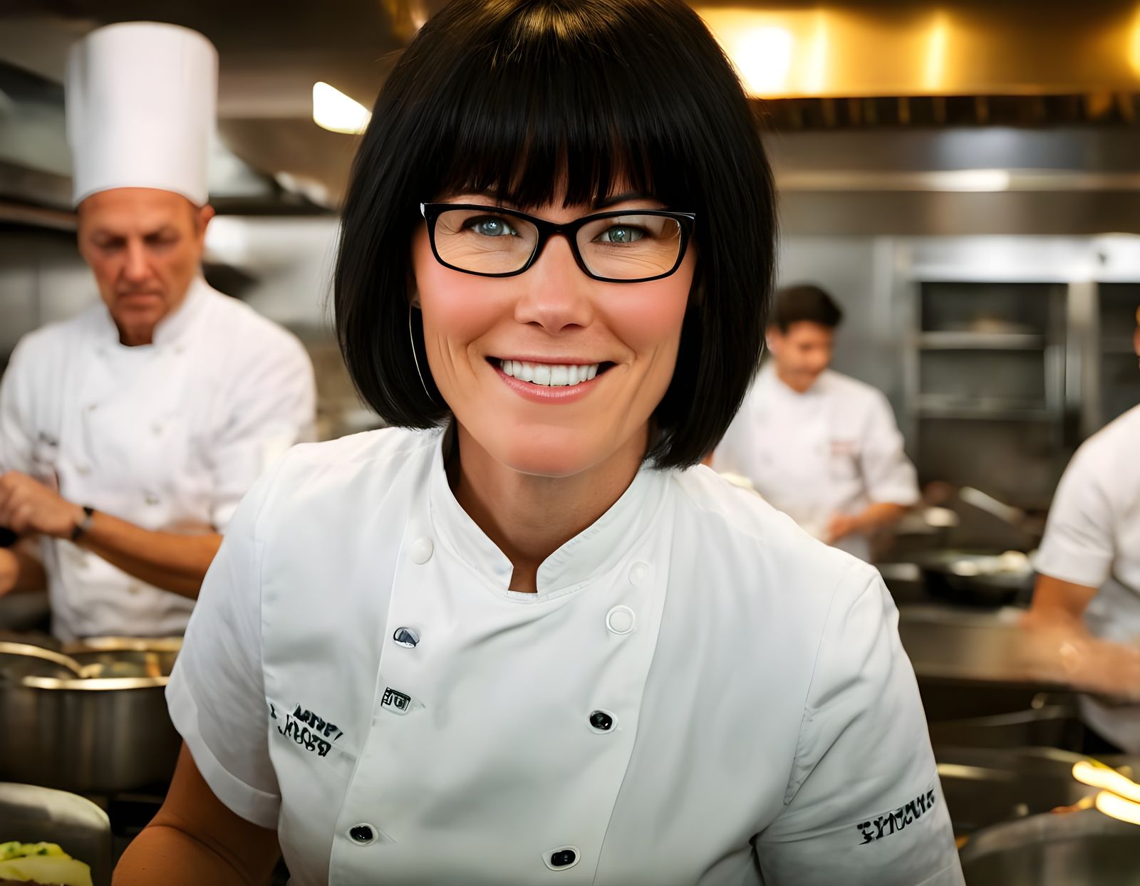Cinematic Portrait of a Master Chef in a Busy Kitchen