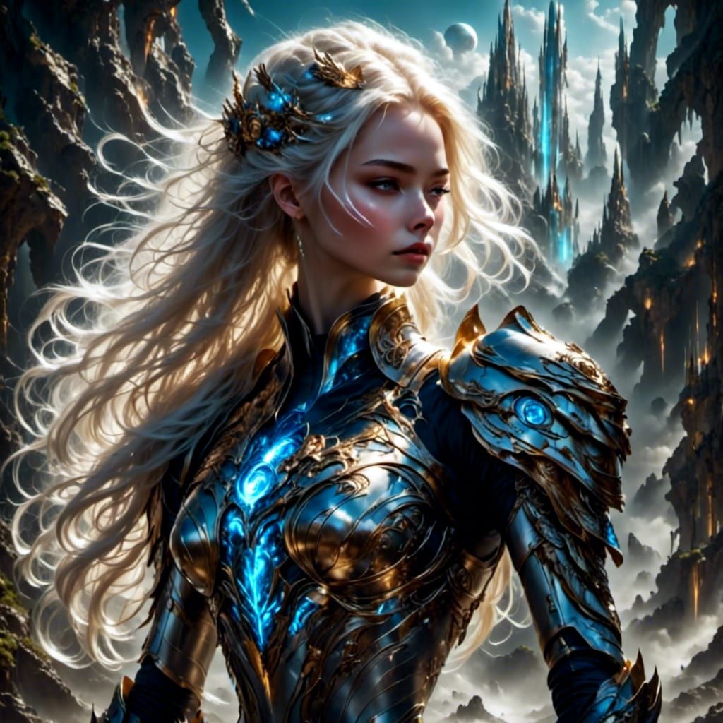 Powerful Multi-Armed Woman: Digital Art